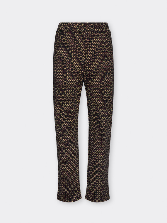 Pantalon droit jacquard