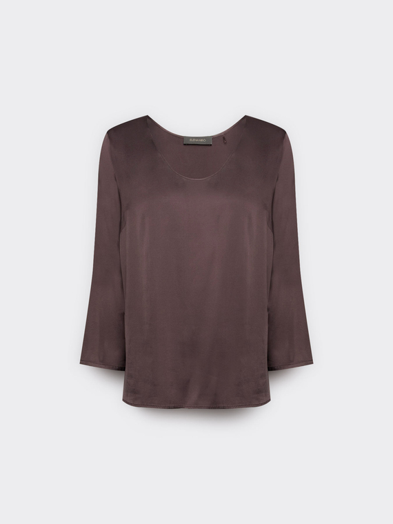 Blusa de cetim el&aacute;stico