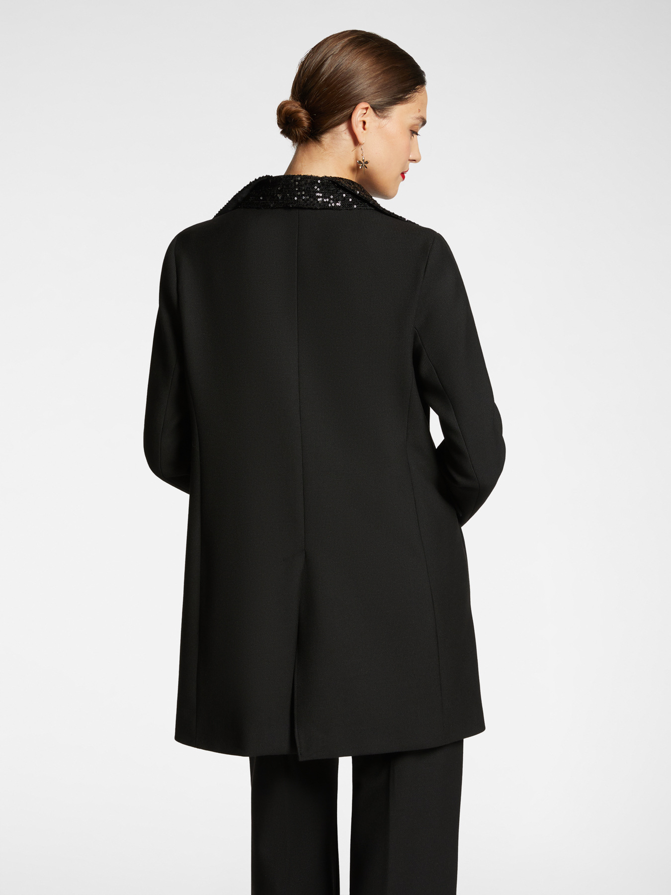 Langer Blazer aus Stretch-Filamentgewebe image number 1