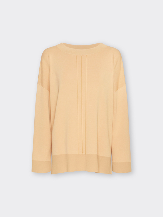 Viscose blend crew neck jumper