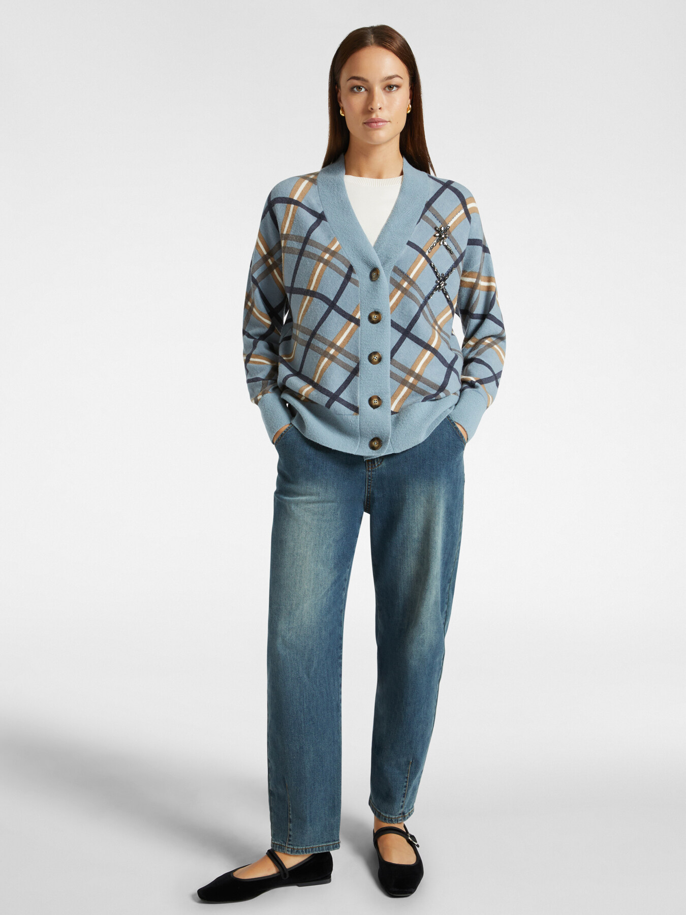 C&aacute;rdigan de cuadros image number 2