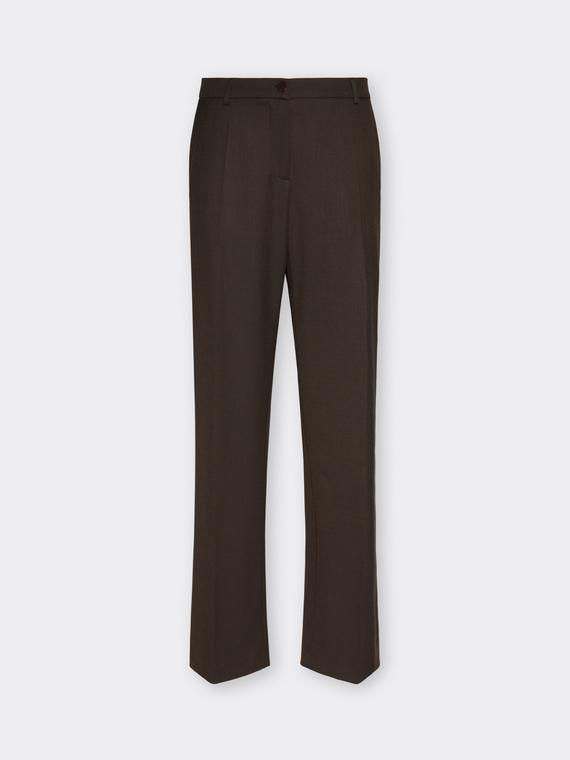 Wool-blend palazzo pants