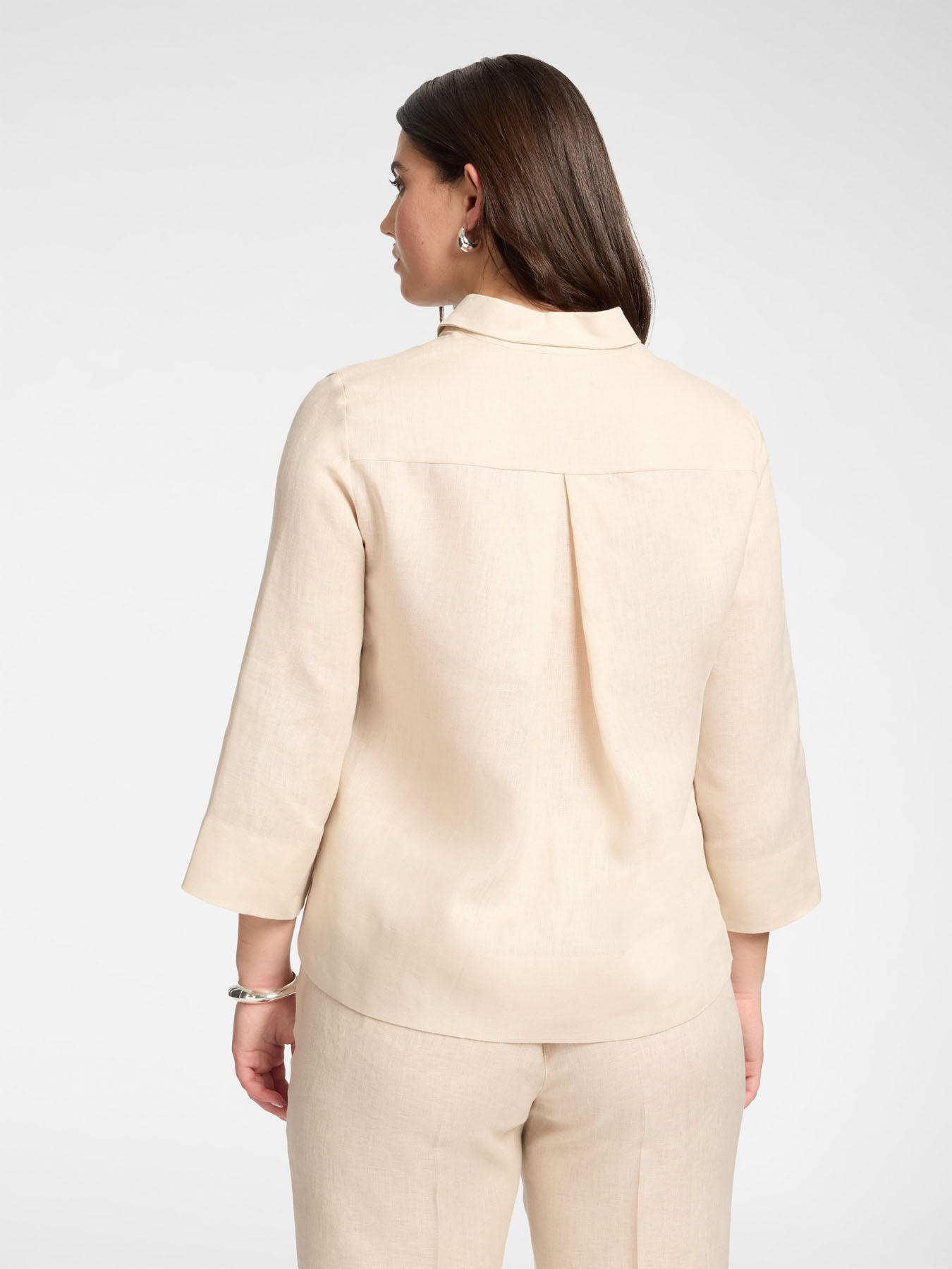 Camisa boxy de lino image number 1