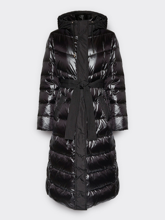 Quilted down jacket with hood