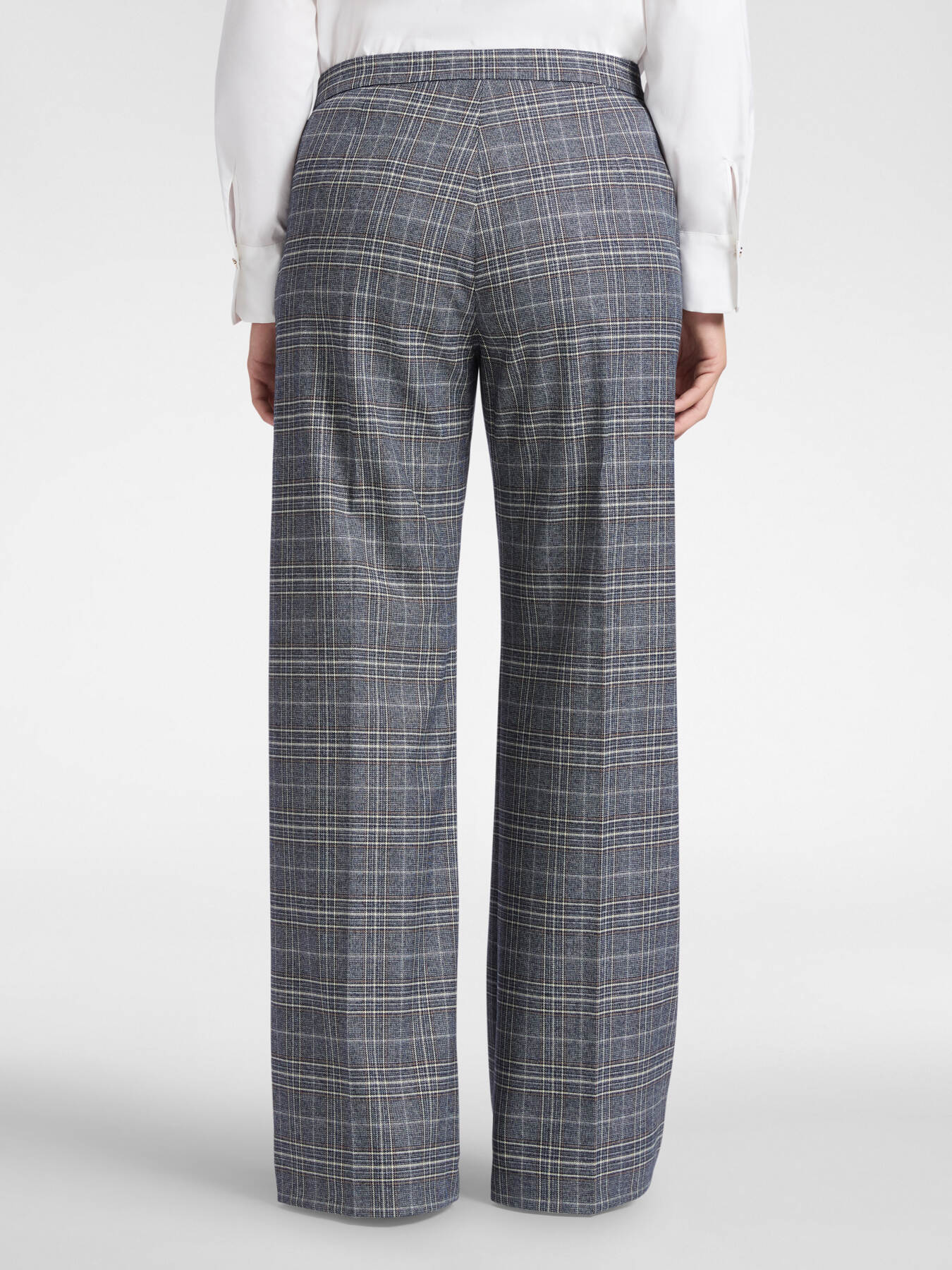 Men's patterned fabric trousers image number 1