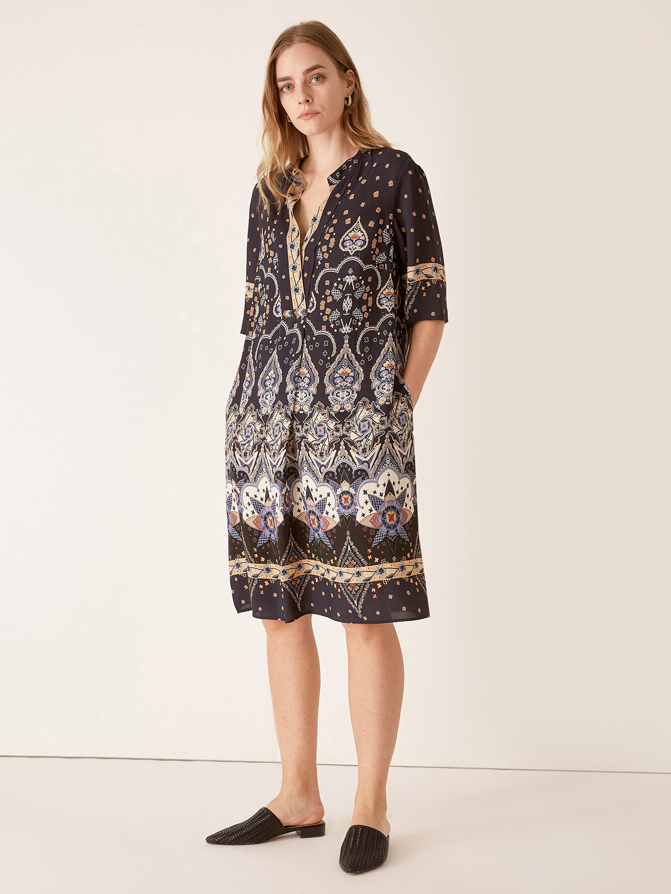 Vestido caft&aacute;n estampado image number 0