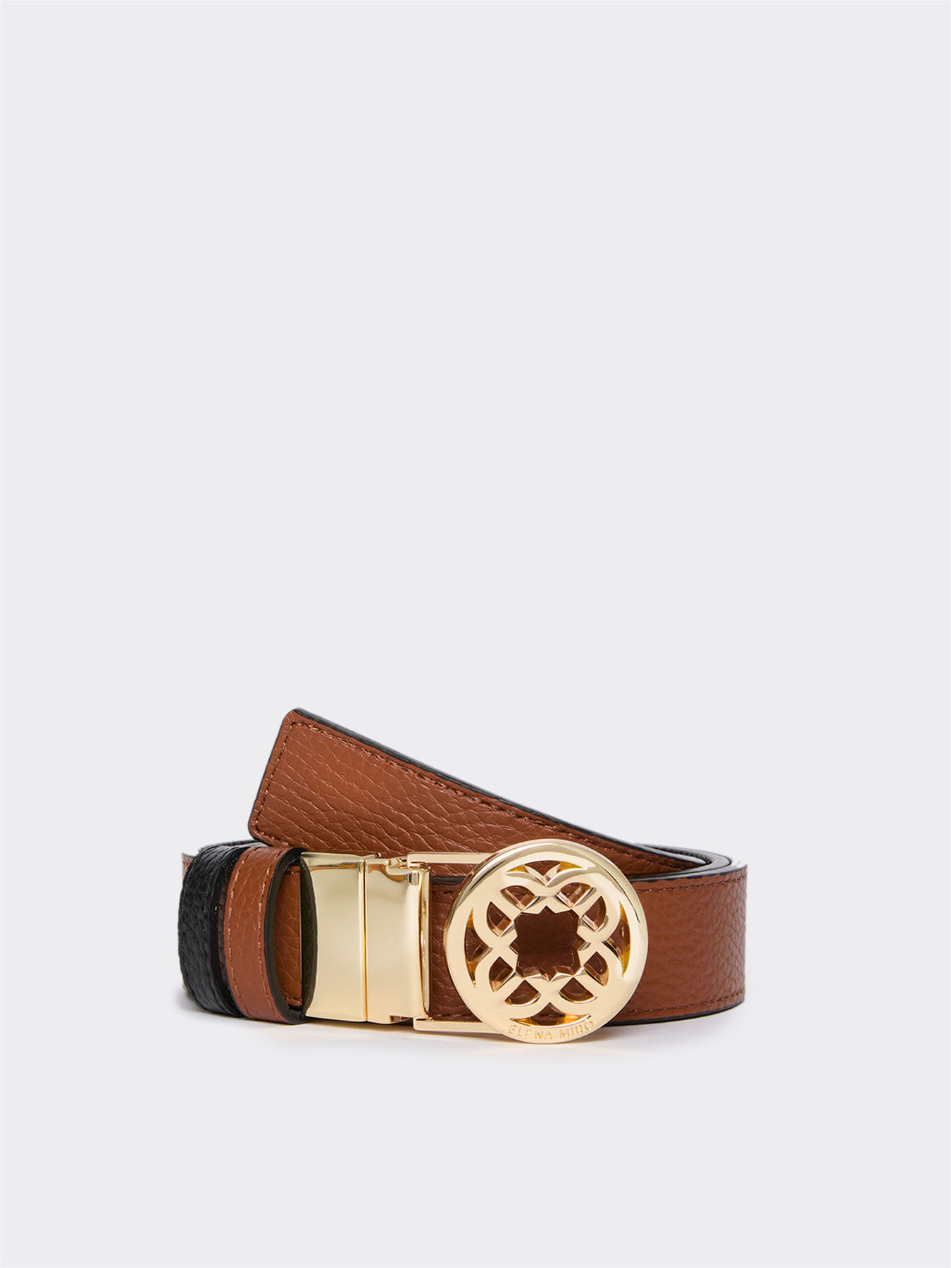 Reversible Monogram leather belt image number 3