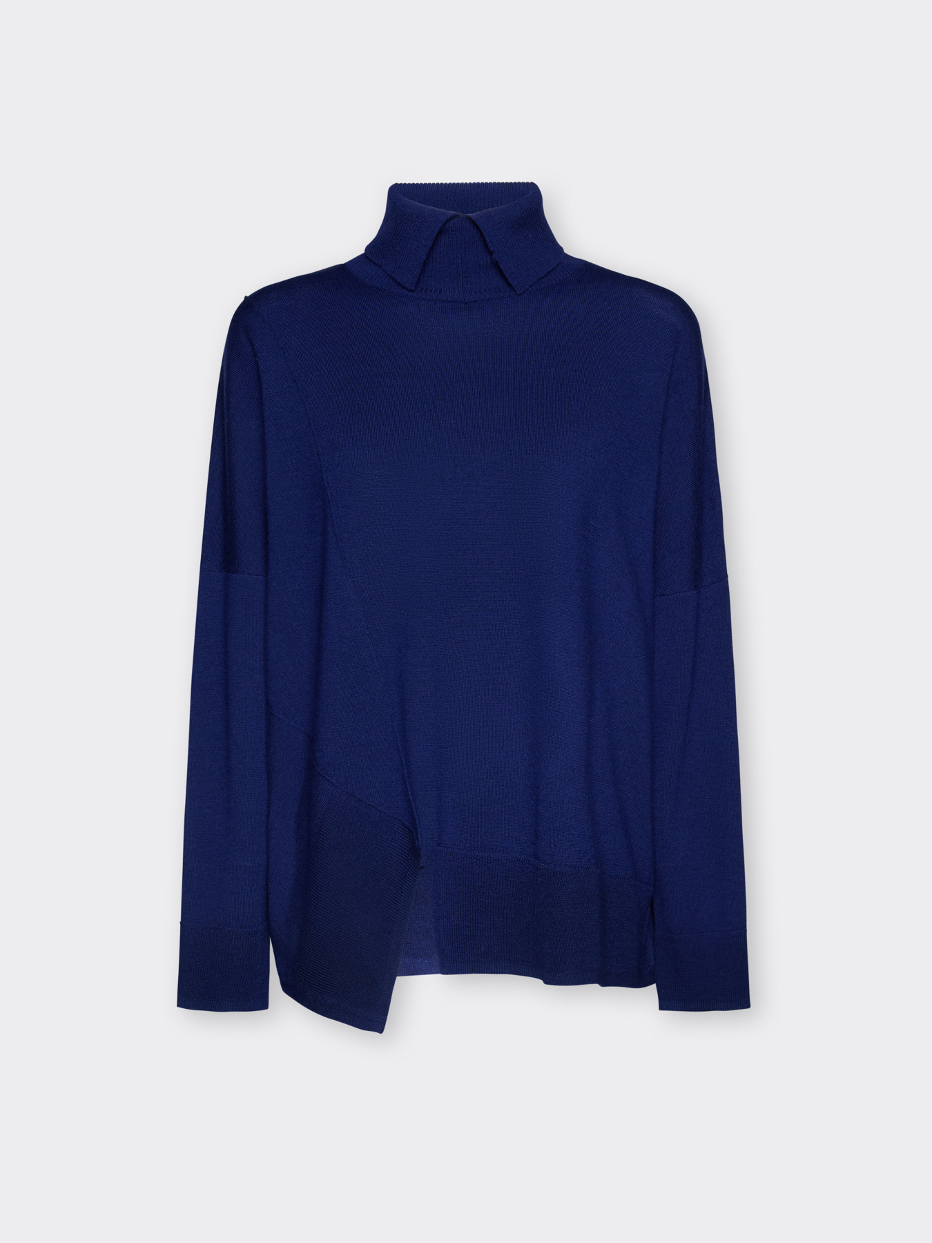 Rollkragenpullover aus Wolle mit asymmetrischem Abschluss image number 4