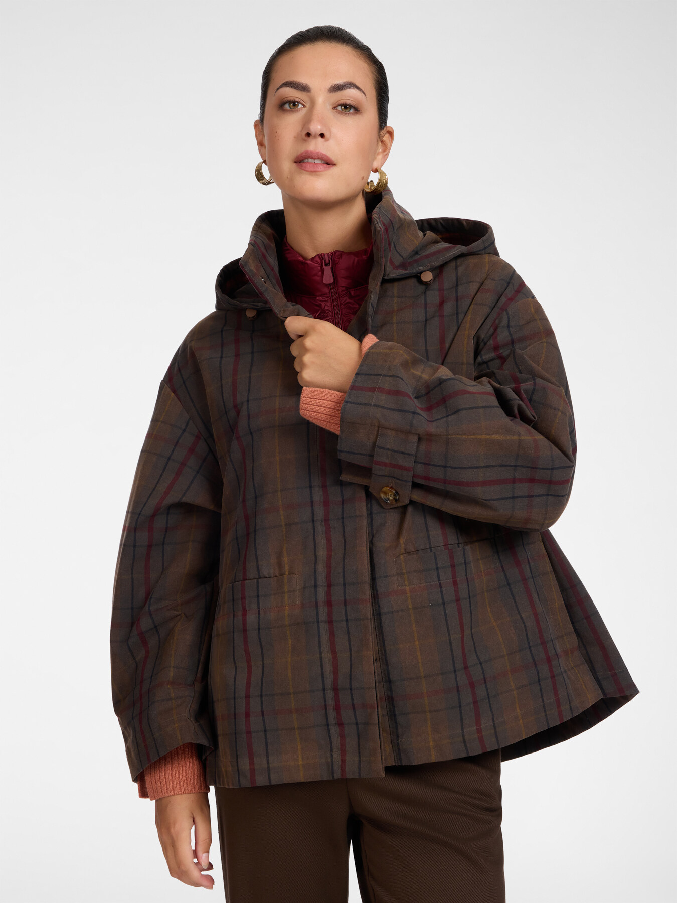 Piumino 3 in 1in cotone check image number 0