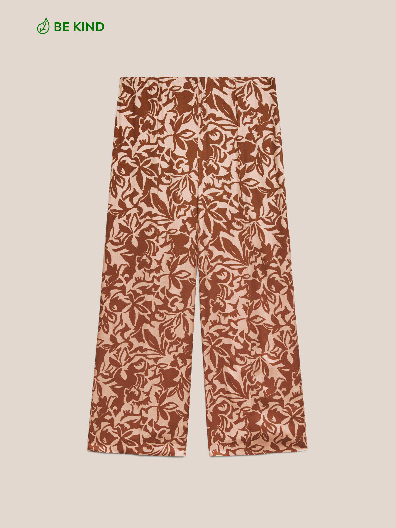 Printed ECOVERO™ viscose trousers image number 4