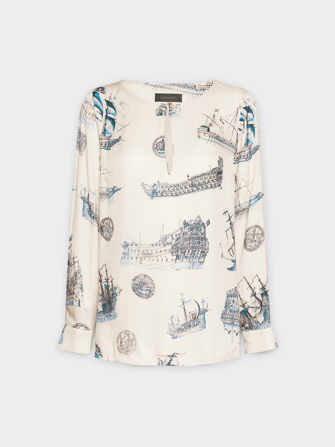 Bluse mit Navi-Druck image number 4