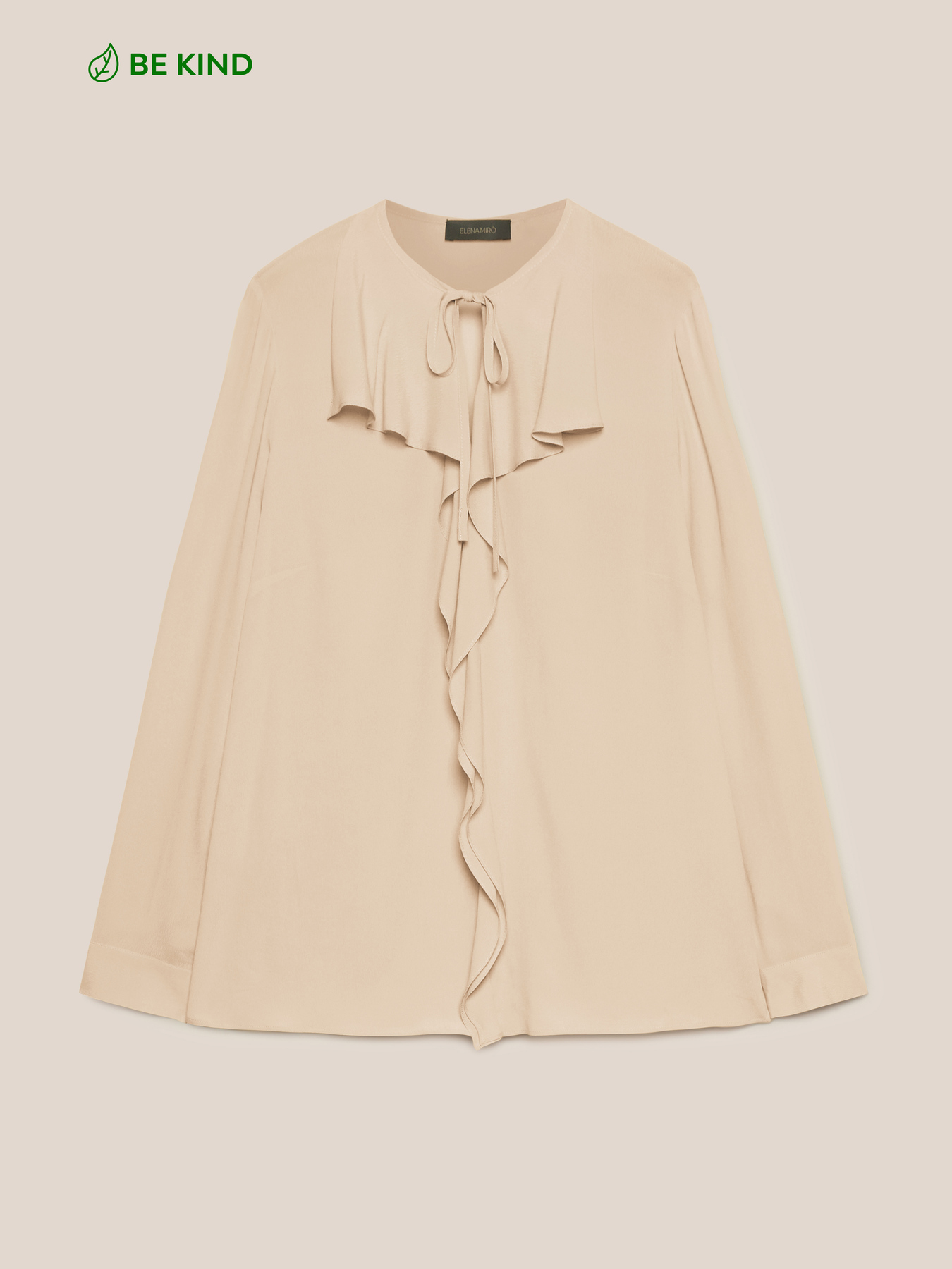 Bluse mit Volant und Schleife image number 4