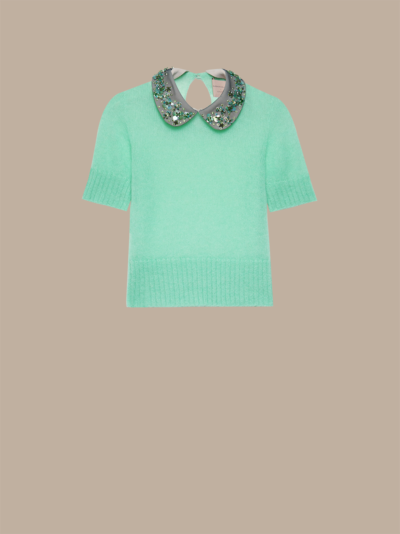 SWEATER WITH EMBROIDERED COLLAR image number 4