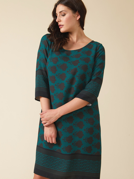 Elenamiro: Abito fantasia con bordi Verde_1