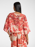 Bedruckte Bluse mit B&auml;ndern image number 1