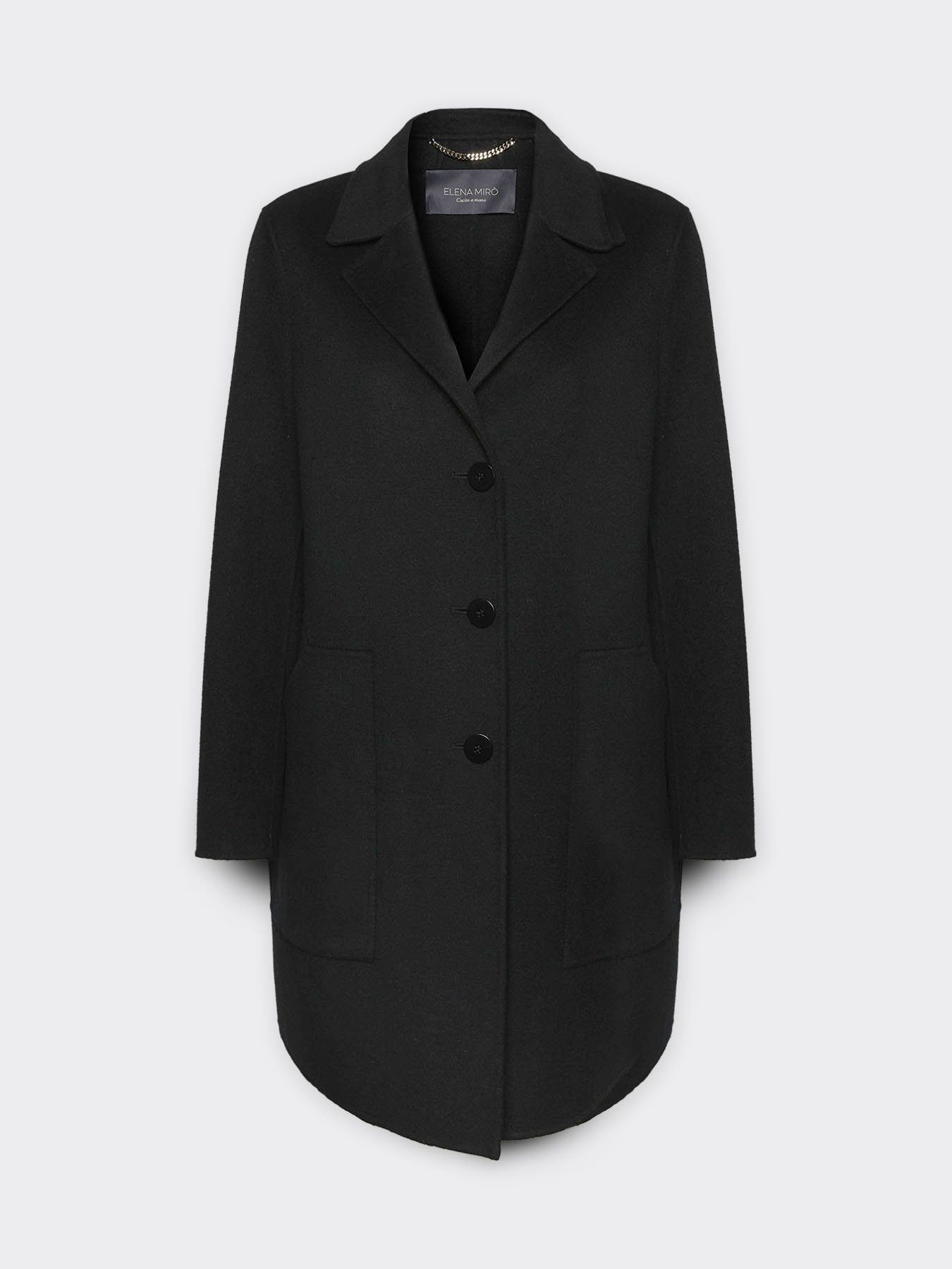 Tailored coat in double-faced fabric image number 4