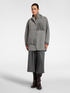 Manteau cocon en double m&eacute;lang&eacute; laine avec &eacute;charpe image number 3
