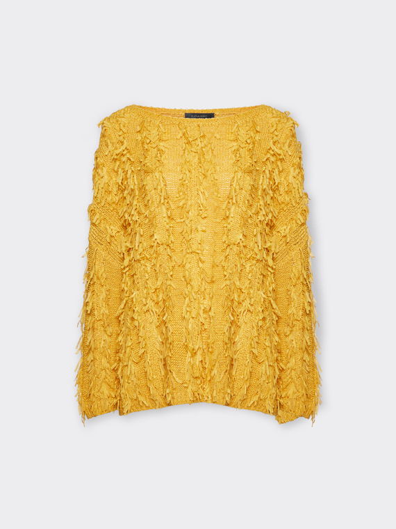 Pull oversize &agrave; franges