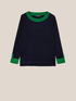Pullover mit grüner Bordüre image number 4