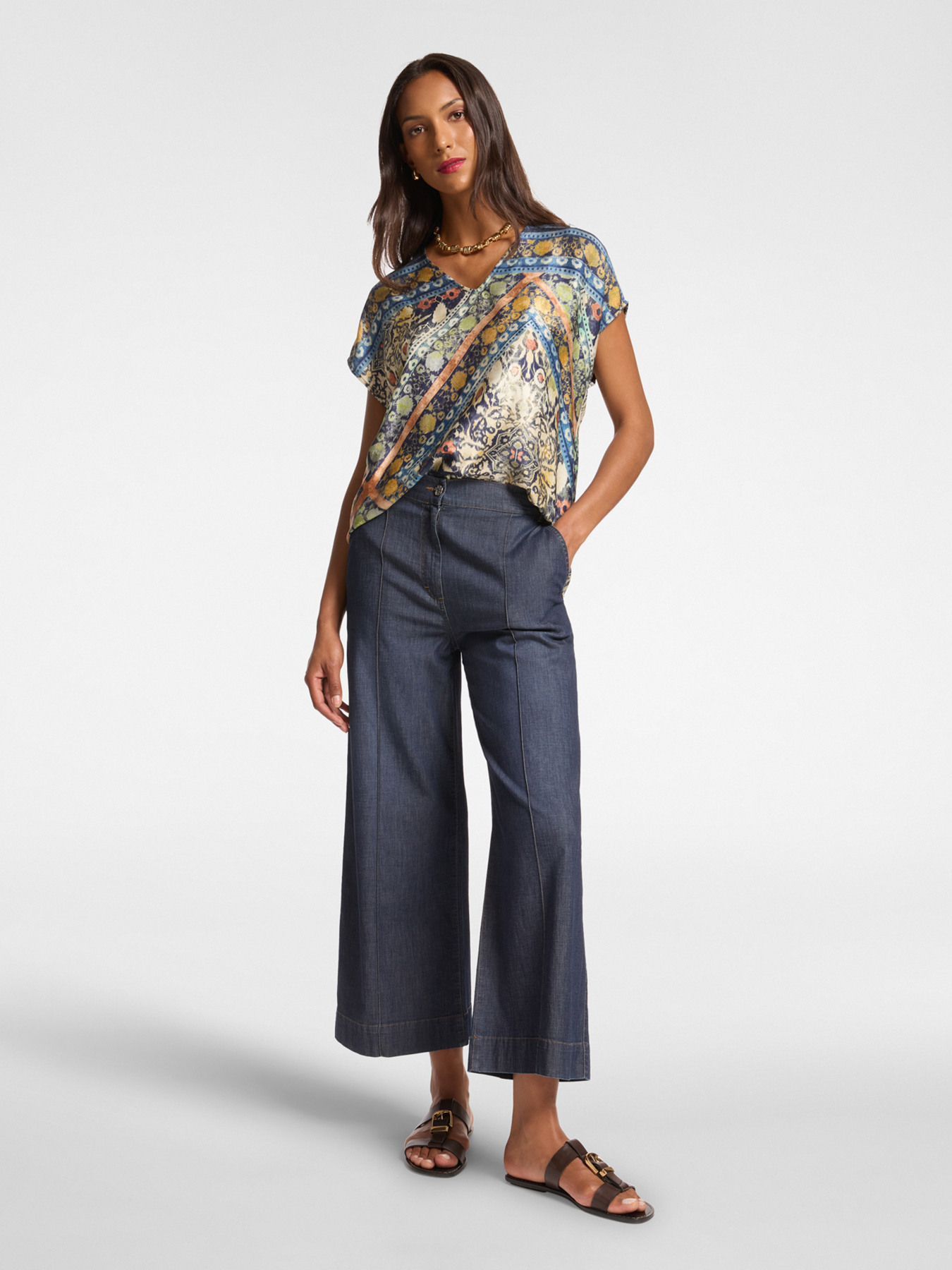 Bluse mit Ethno-Print image number 2