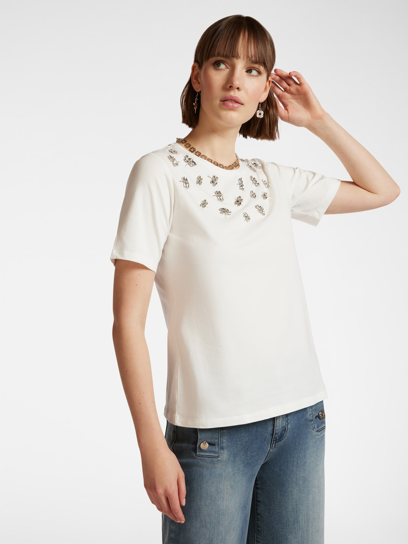 T-Shirt mit Libellen-Stickerei image number 0