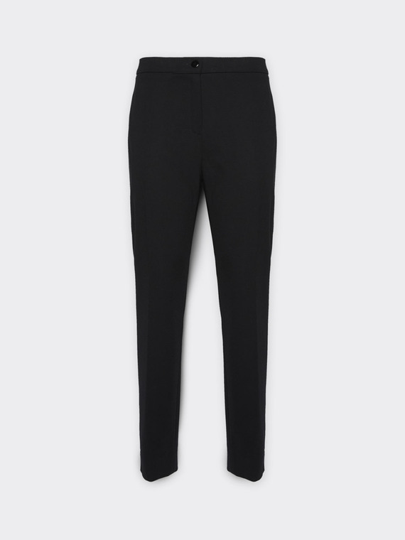 Pantalon slim en point milanais