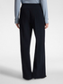 Palazzo pants in cotton blend cr&ecirc;pe image number 1