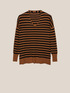 Striped sweater with buttons image number 4