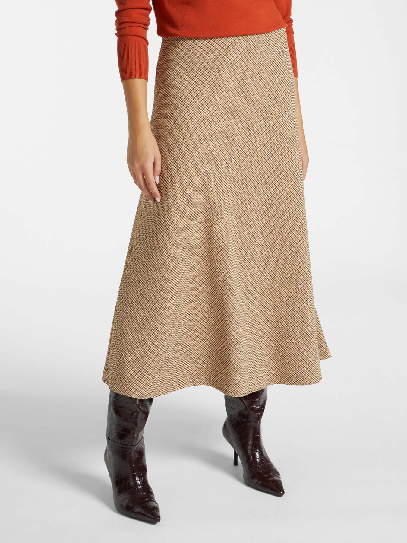 Jupe &agrave; carreaux en biais image number 2