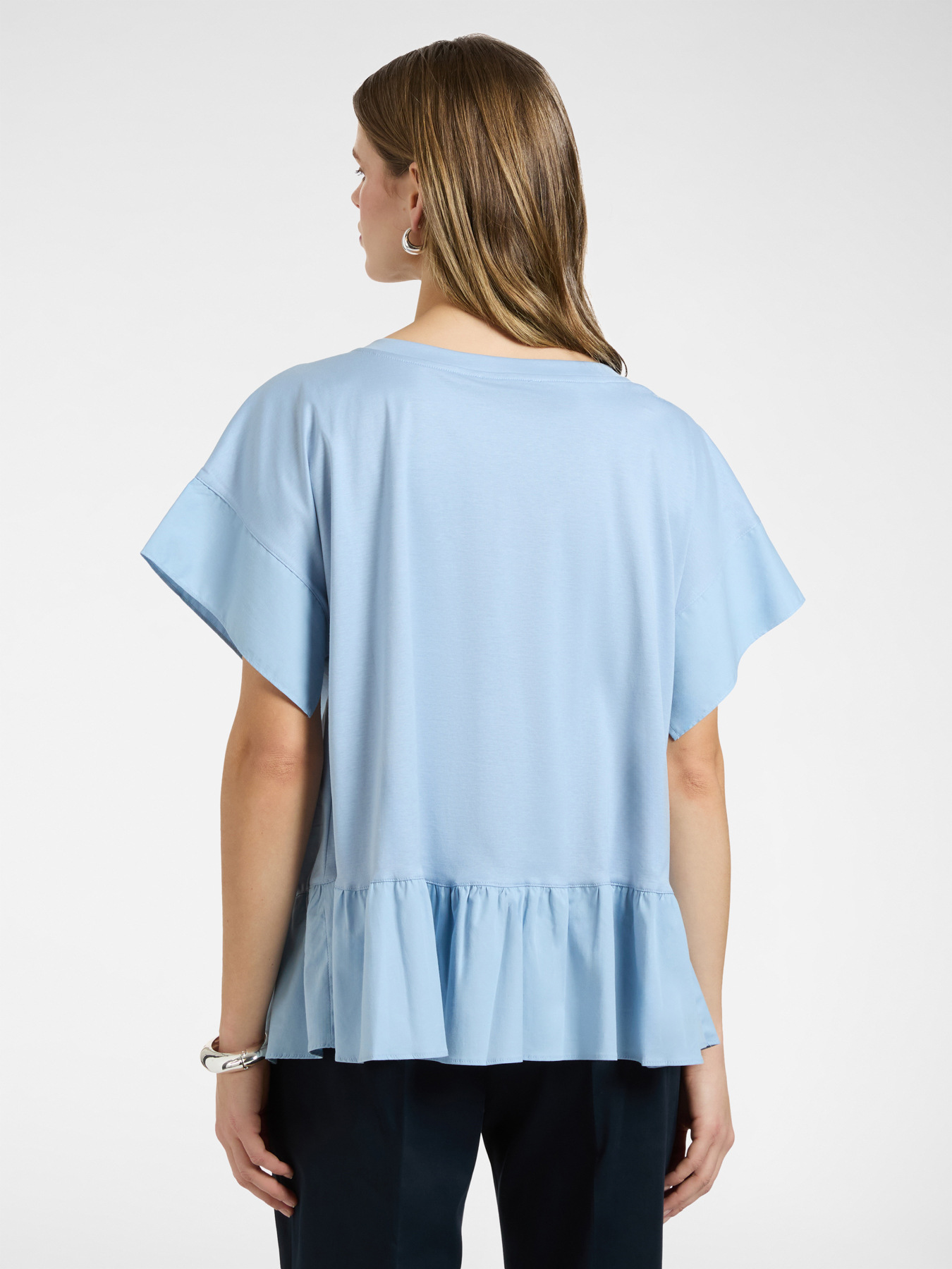 T-shirt con volant al fondo image number 1