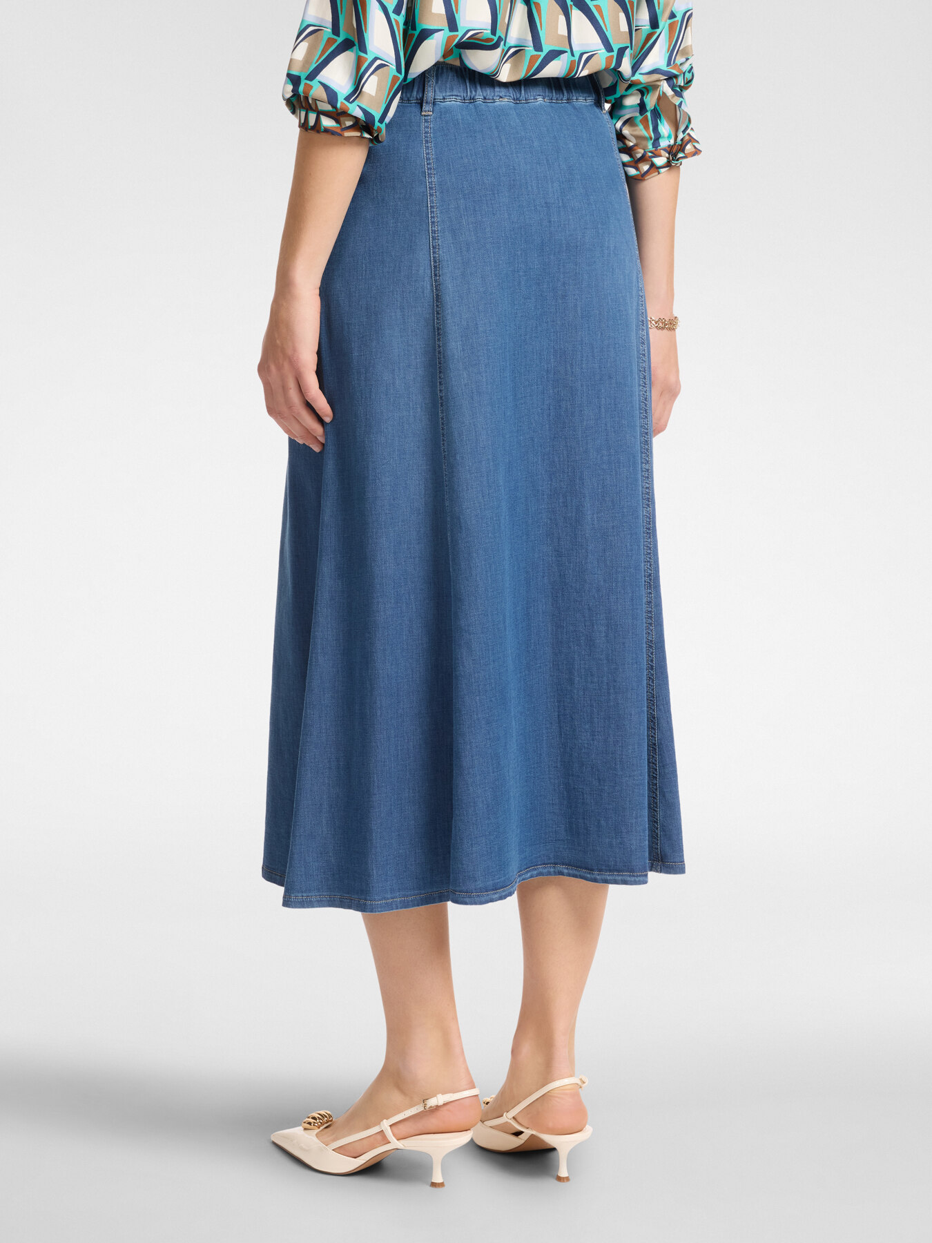 Saia evas&eacute; em Chambray image number 1