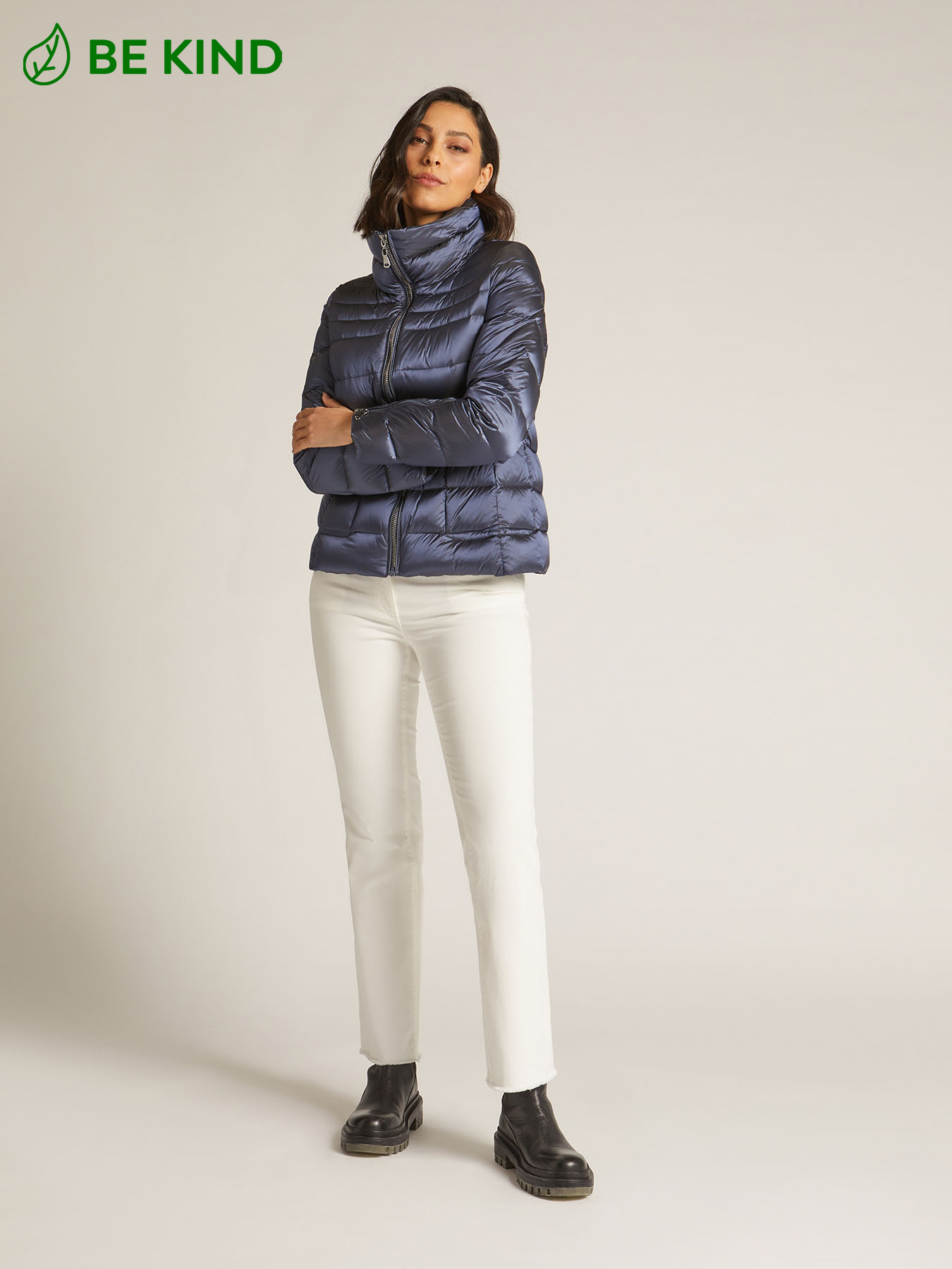 Jaqueta acolchoada em nylon iridescente image number 0