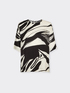Printed blouse in viscose twill image number 4