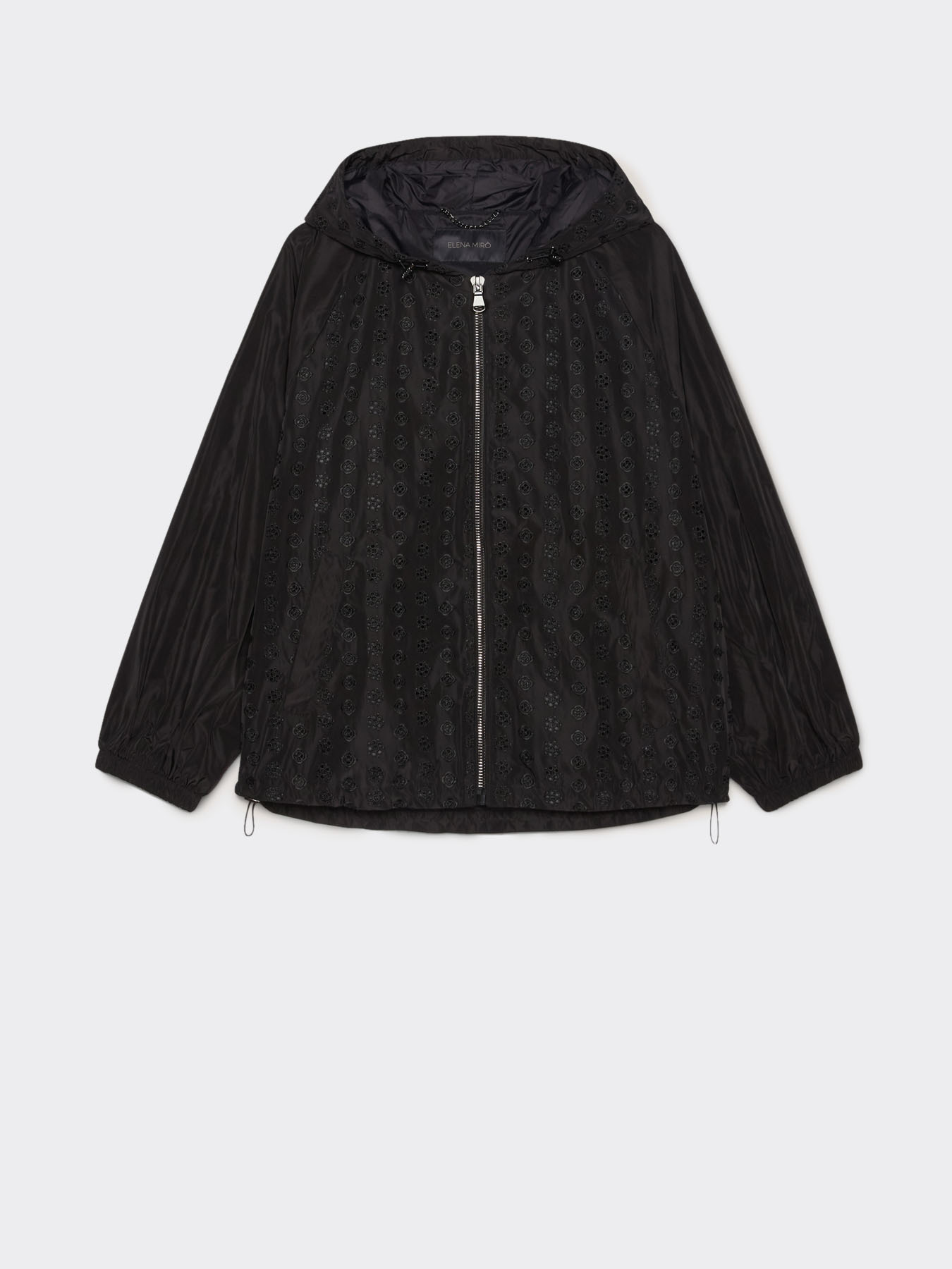 Nylon jacket with broderie anglaise embroidery image number 4