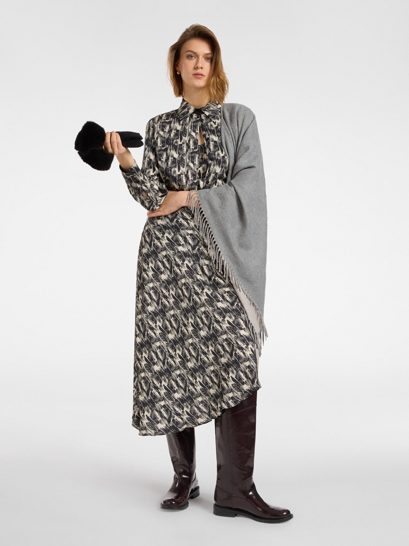 Jupe imprimée à ourlet asymétrique image number 0