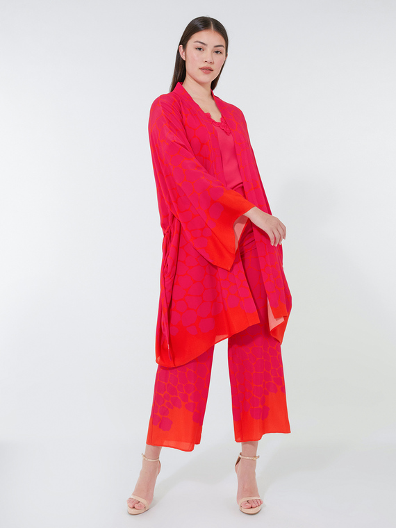 Kimono imprimé avec ceinture