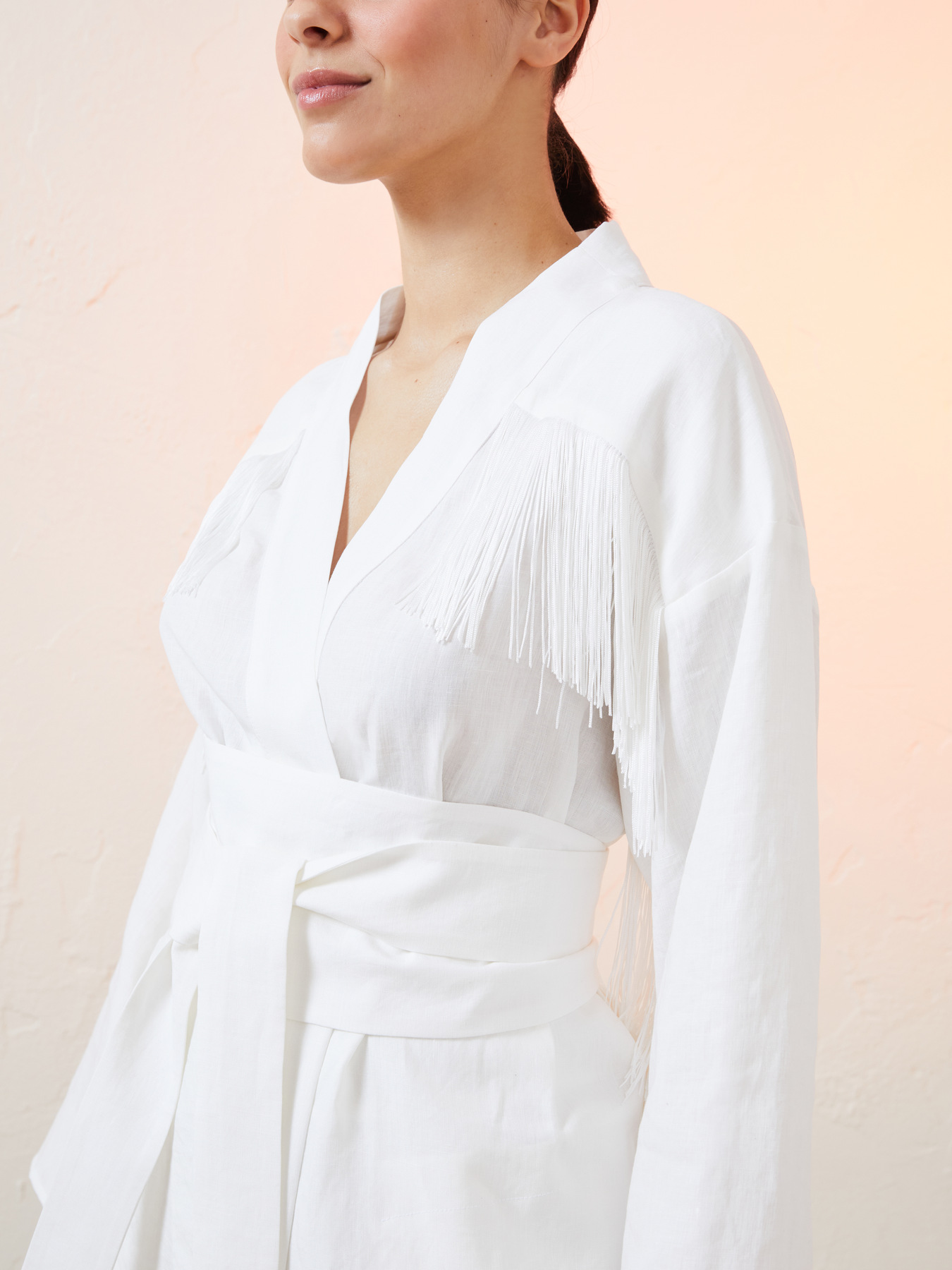 Fringe Kimono Off White main image 1