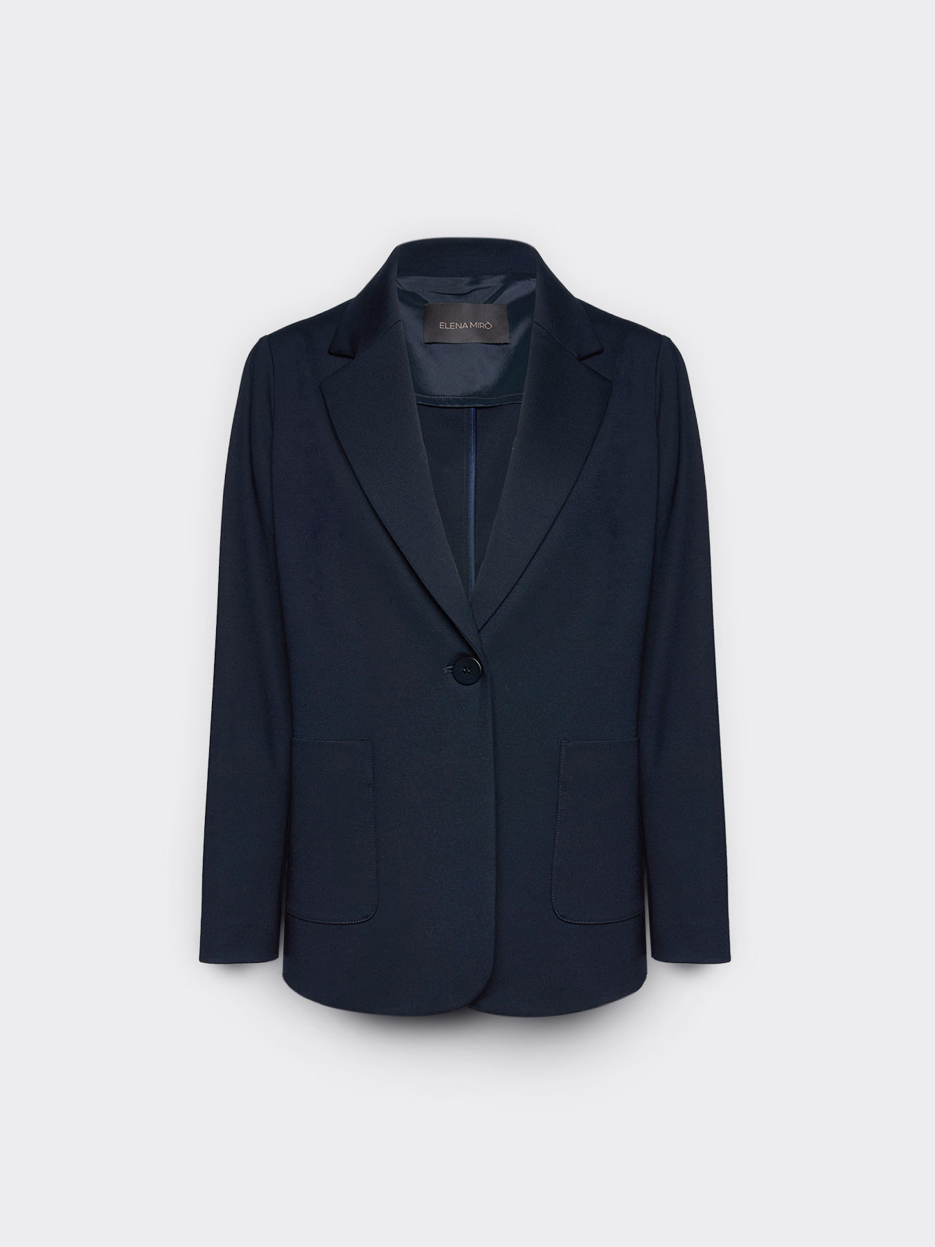 Blazer de um bot&atilde;o em malha Milano image number 4