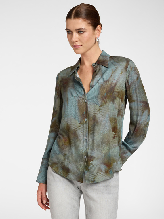 Camisa de viscosa estampada