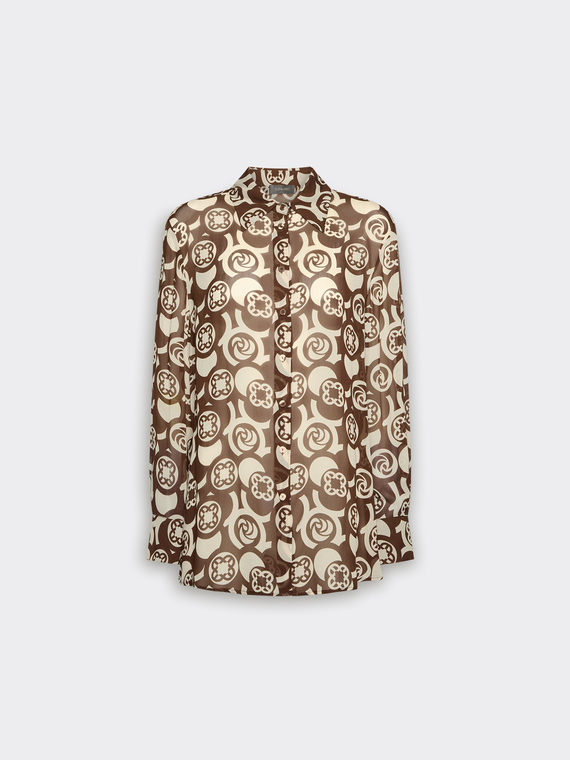 Chemise en viscose imprim&eacute;e