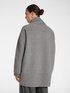 Manteau cocon en double m&eacute;lang&eacute; laine avec &eacute;charpe image number 1