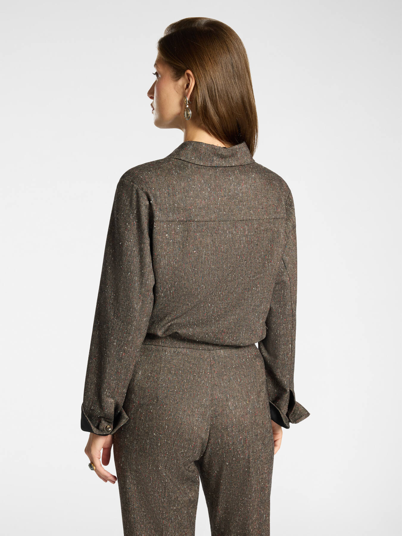 Flecked wool-blend shirt image number 1