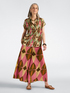 Printed satin palazzo pants image number 0