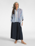Camicia ampia misto lyocell a righe image number 2