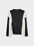 Viscose blend colour block jumper image number 4