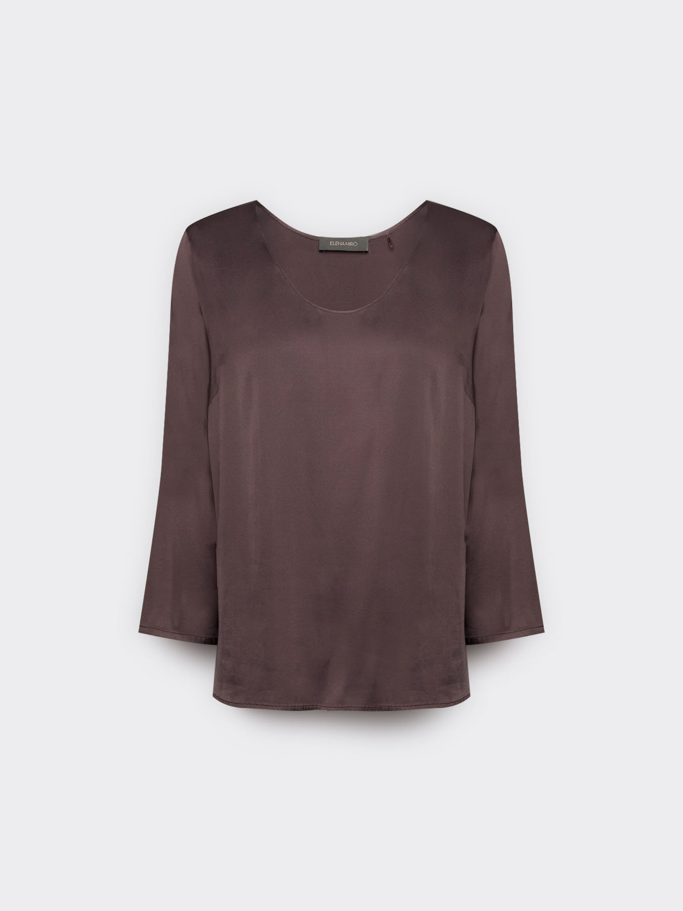 Strapped Fitted Stretch Knit Blouse