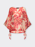 Blusa stampata con lacci image number 4