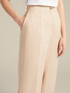 Long straight trousers in pure linen image number 0