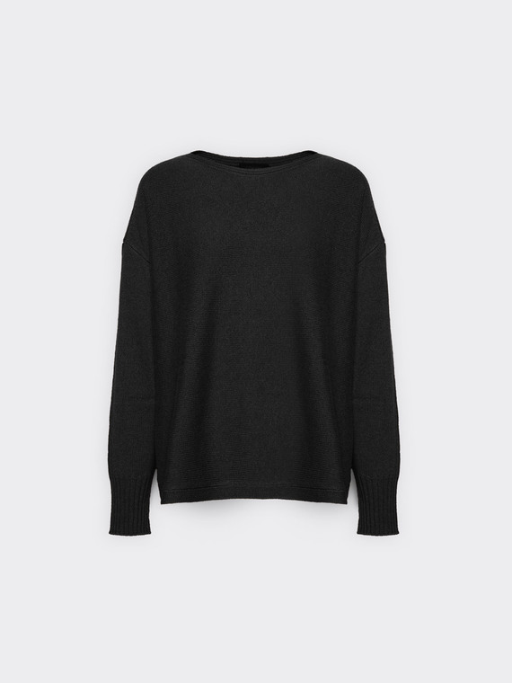 Pure wool boatneck sweater