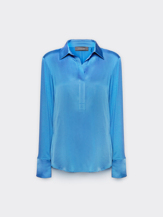 Polo-T-Shirt aus zwei Materialien